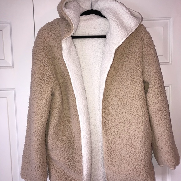 Jackets & Blazers - Hooded fleece jacket